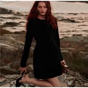 Tuckernuck Black Velvet Haley Dress Size 6 NEW